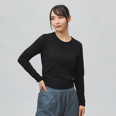 リブシャーリング長袖シャツ
