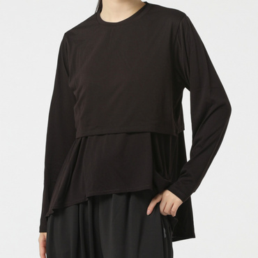 TIGORA by BEAMS DESIGN セパレートフリルワンピース(ダークブラウン-M)