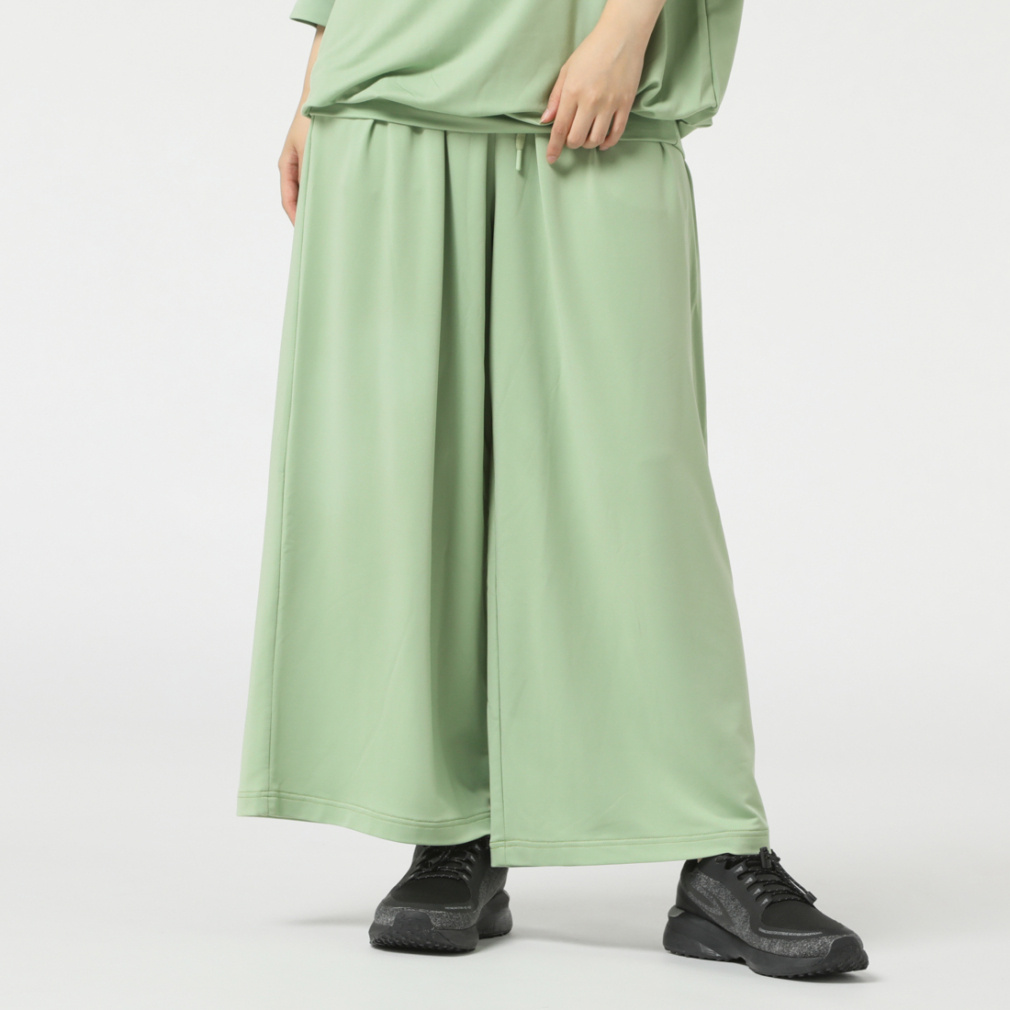 ミニウラケワイドパンツ(ペールグリーン-M)