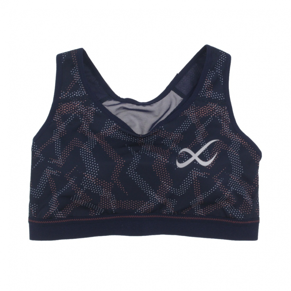 スポーツブラ HTY020(ネイビー×レッド-M)
