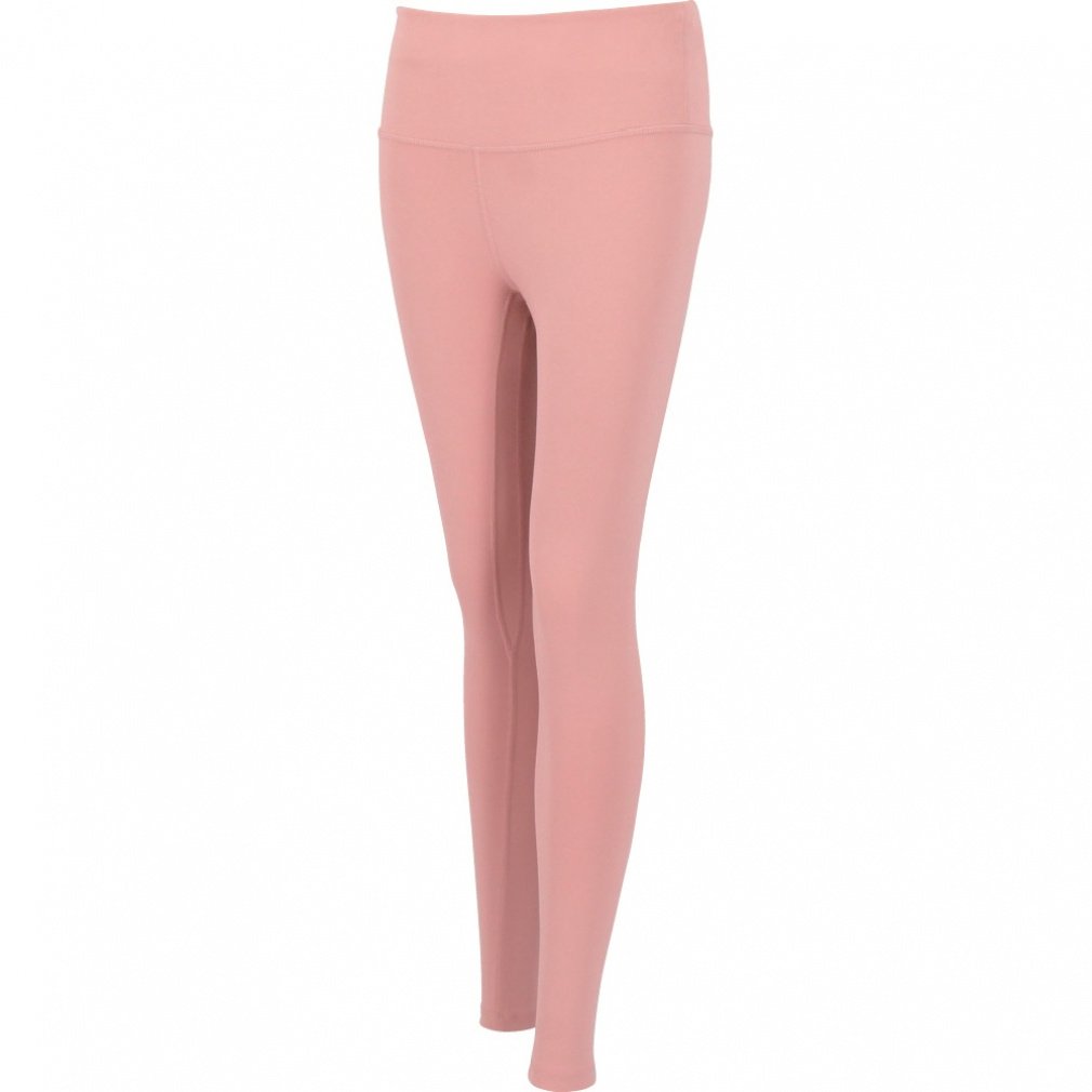 フィットネス ロングタイツ 無地カラー(グレッシュピンク-3XL)