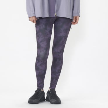 フィットネス ロングタイツ タイダイ柄