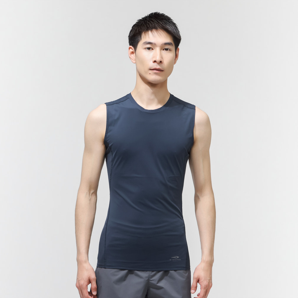 iCOOL ノースリーブコンプレッション(ネイビー-S)