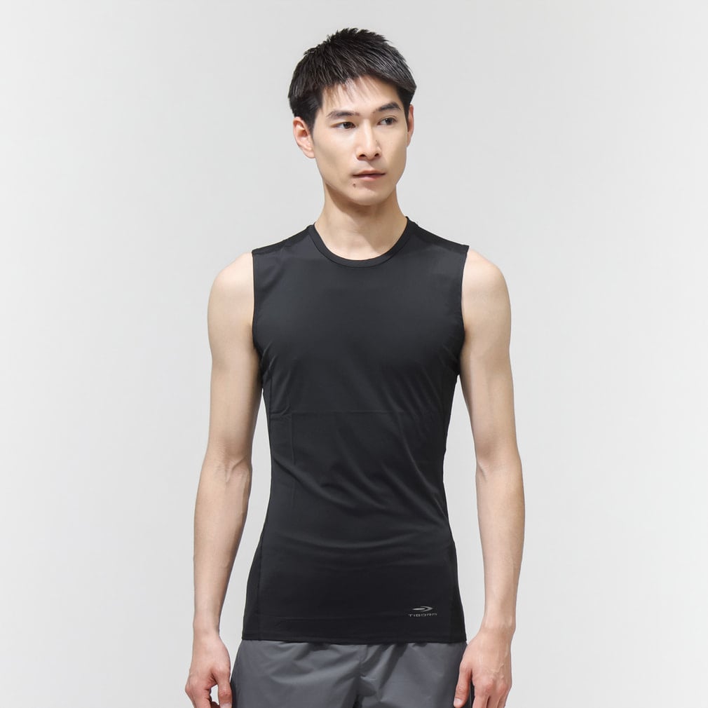 iCOOL ノースリーブコンプレッション(ブラック-S)