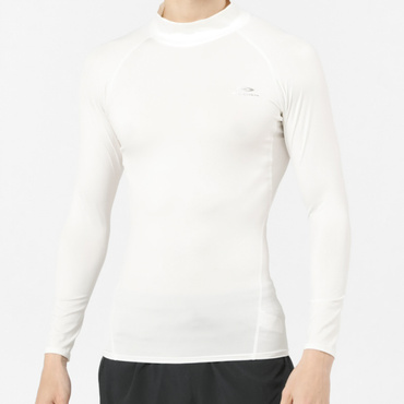 ベーシックコンプ長袖モック(ホワイト-S)