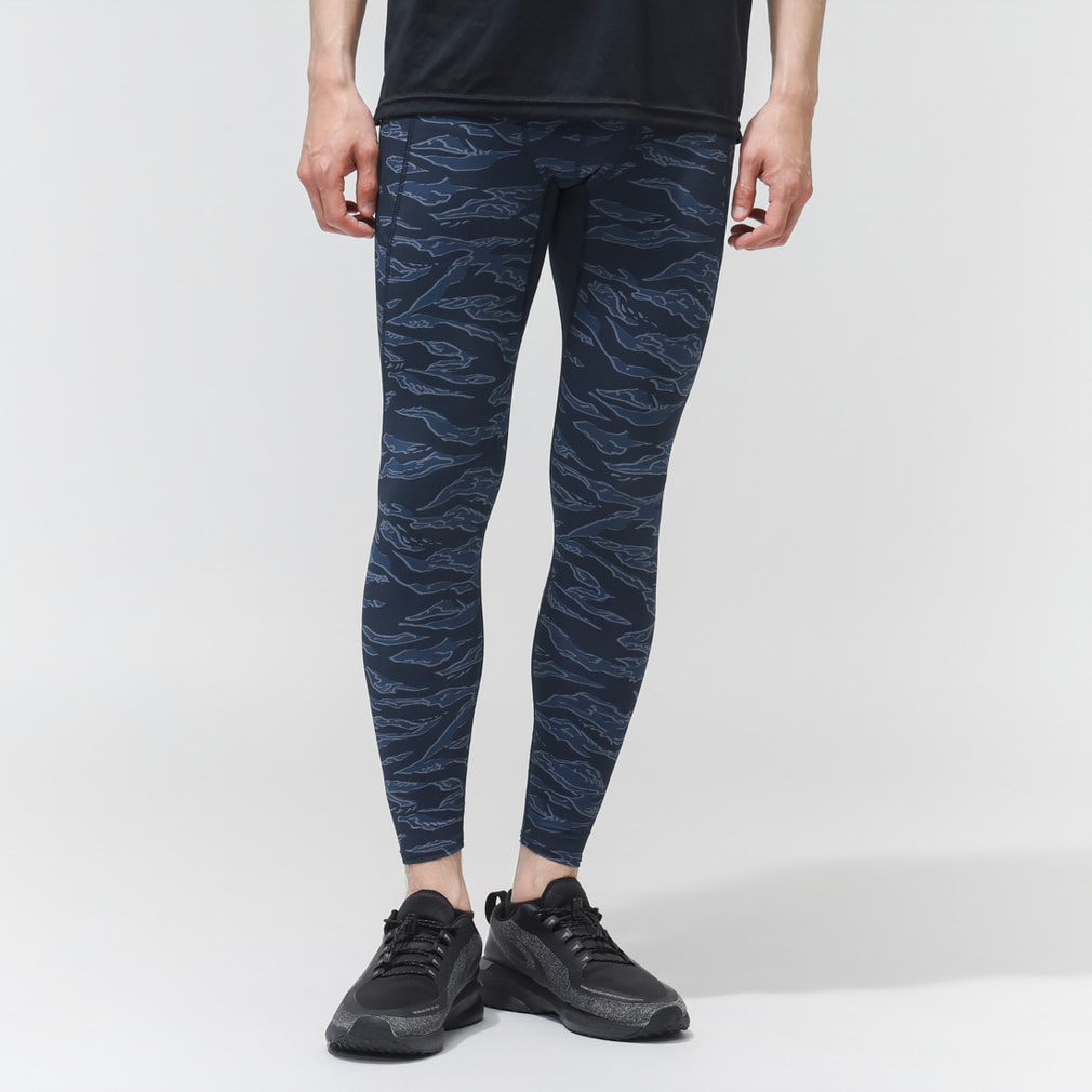 iCOOL コンプレッションタイツ(ネイビー×ダークブルー-S)