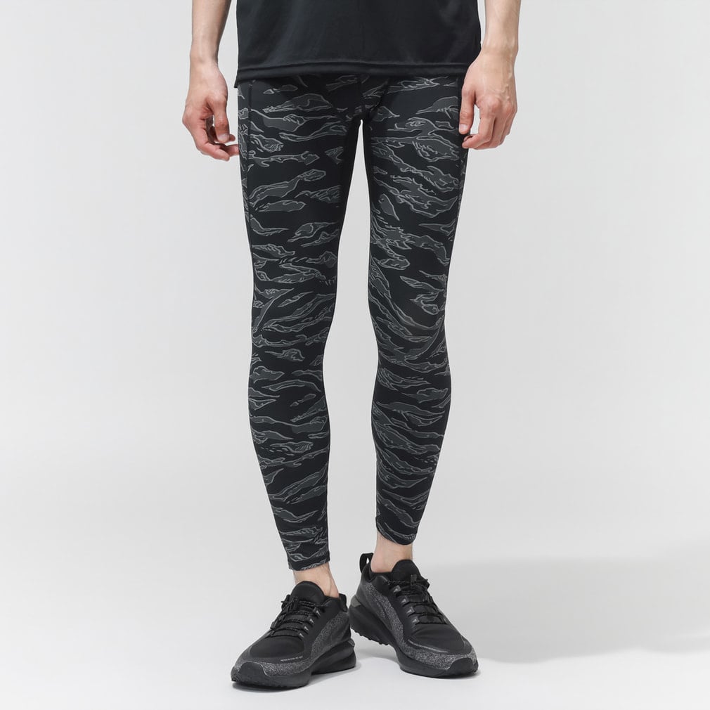 iCOOL コンプレッションタイツ(ブラック×ダークグレー-S)