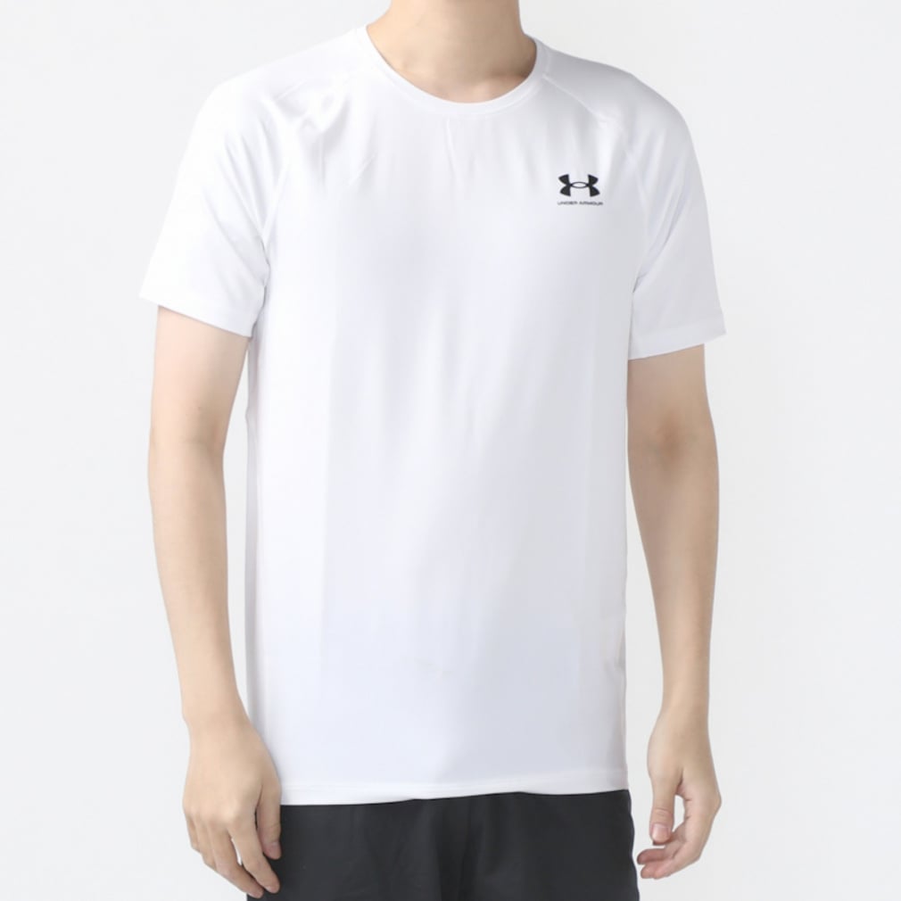 UAヒートギア フィッティド ショートスリーブシャツ(ホワイト-S)