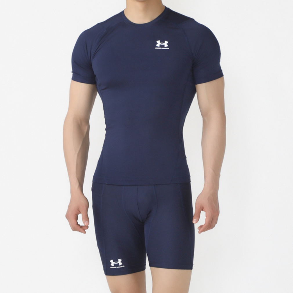 アンダーアーマー メンズ 半袖 コンプレッションインナー 上下セット