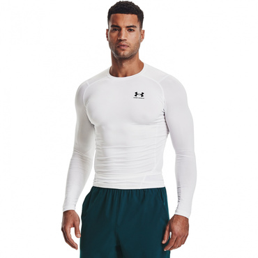 UA HG ARMOUR COMP LS(ホワイト-S　メンズ)