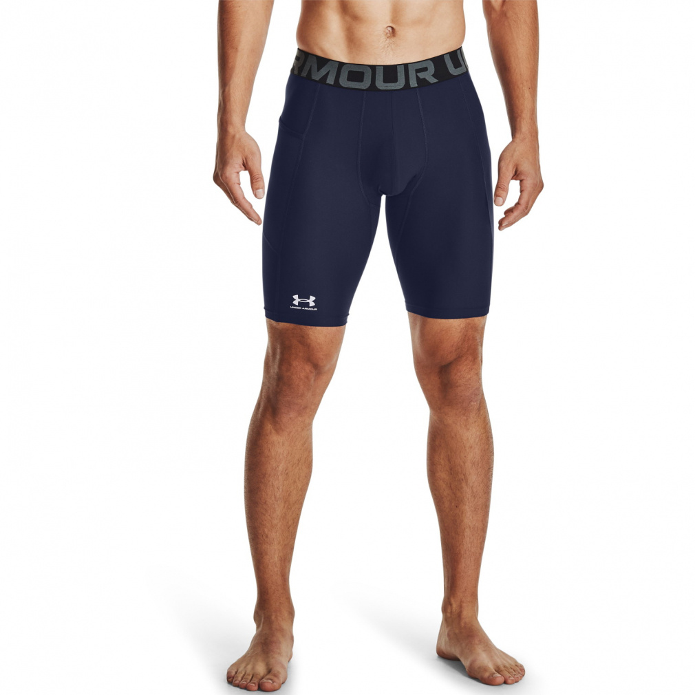 UA HG ARMOUR LNG SHORTS(ネイビー-S　メンズ)