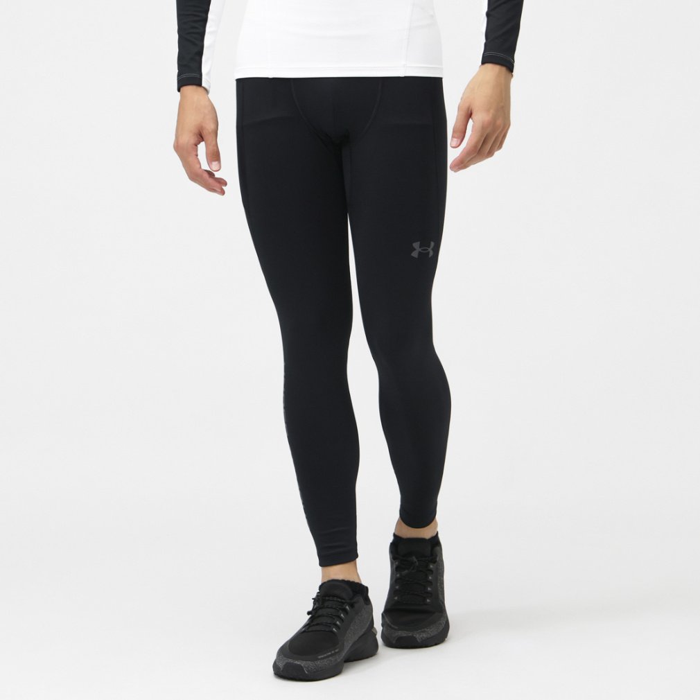 アンダーアーマー メンズ コンプレッション ロングタイツ スパッツ UAコールドギアインフラレッド レギンス 6010329 001 アルペン・スポーツデポ限定:ブラック UNDER ARMOUR