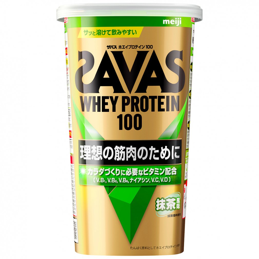 ザバス ホエイプロテイン100 抹茶風味 280g CZ7464 2631746 WHEY PROTEIN SAVAS