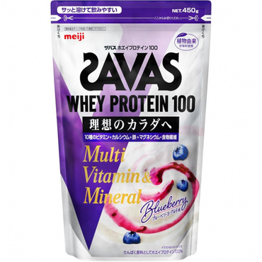 ホエイプロテイン100 マルチビタミン ミネラル ブルーベリーヨーグルト味 450g