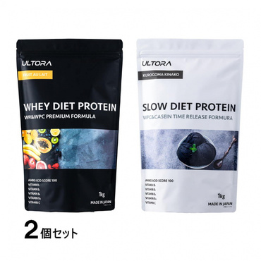 ホエイダイエットプロテイン フルーツオレ風味 スローダイエットプロテイン 黒ゴマきなこ風味 1000g