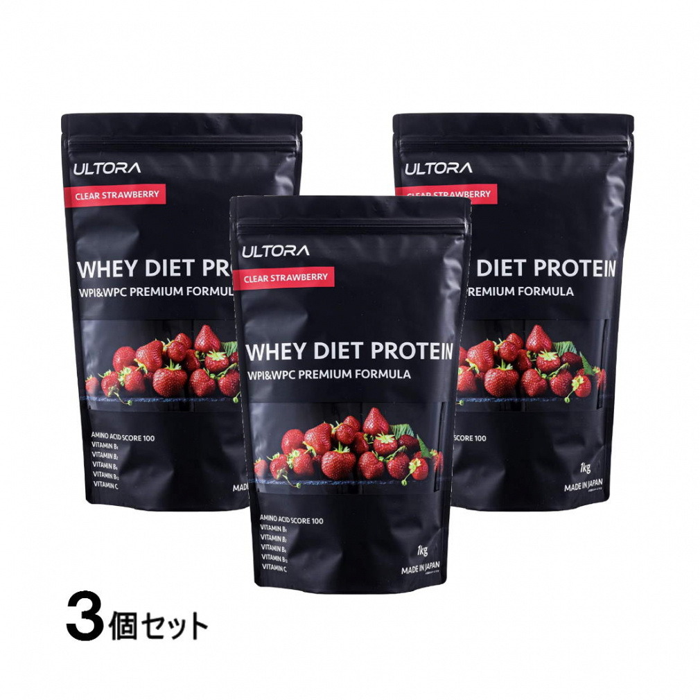 Eg WHEY DIET PROTEIN zGC_CGbgveC NAXgx[ 1000g 3Zbg ܂Ƃߔ ULTORA