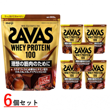 ホエイプロテイン100 リッチショコラ 50食分 800g×6袋 6個セット