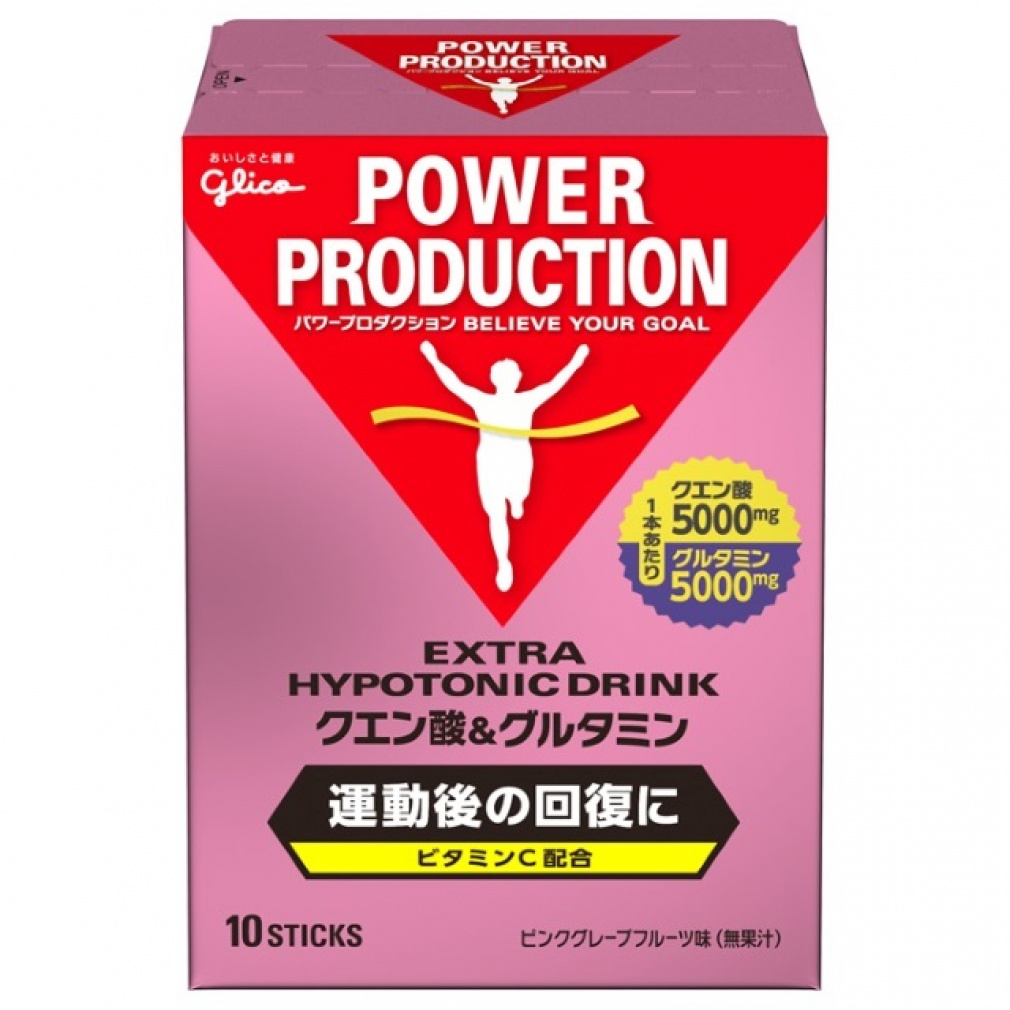 グリコ パワープロダクション クエン酸&グルタミン ピンクグレープフルーツ風味 (G70836) クエン酸 熱中症 暑さ対策 glico