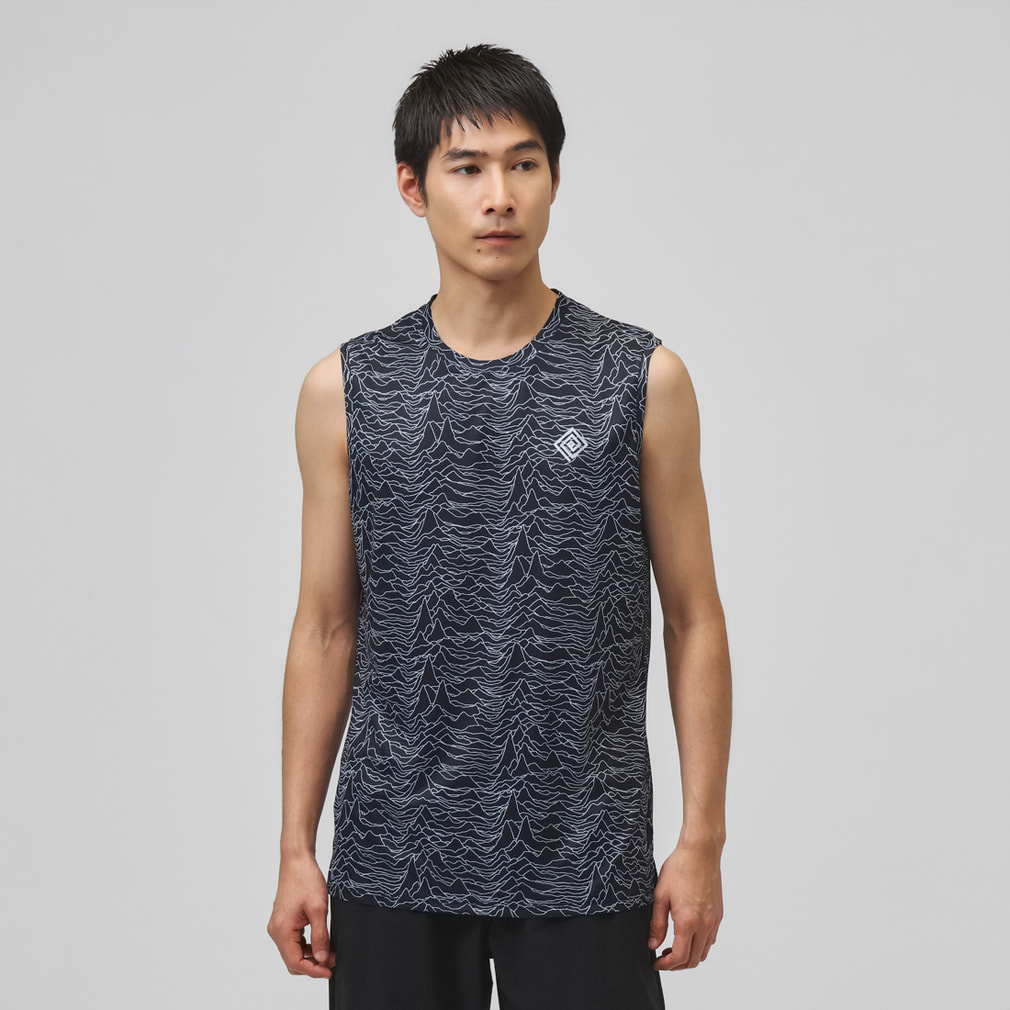 ARLEN NESS●アレンネス＜スポンサーロゴ刺繍 半袖シャツ＞M1673c エルドレッソ メンズ レディス 陸上/ランニング ノースリーブシャツ