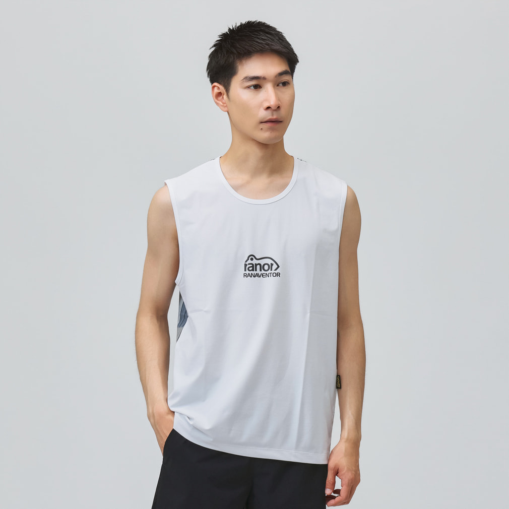STRIPE PW NOSLEEVE(ホワイト×ブルー-S)