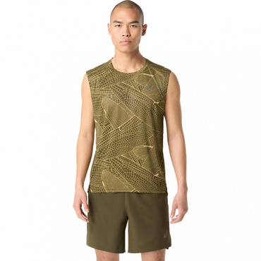 グラフィックノースリーブシャツ