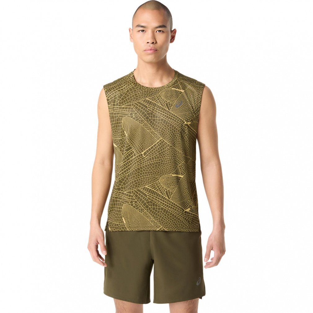 アシックス メンズ 陸上/ランニング ノースリーブシャツ グラフィック