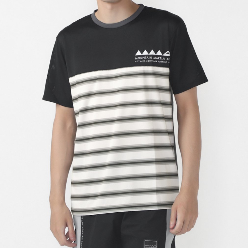 }Ee}[VA[c Y jO TVc MMA 5Border Panel Mesh Tee MMA21-46AP ubN×O[ Mountain Martial Arts