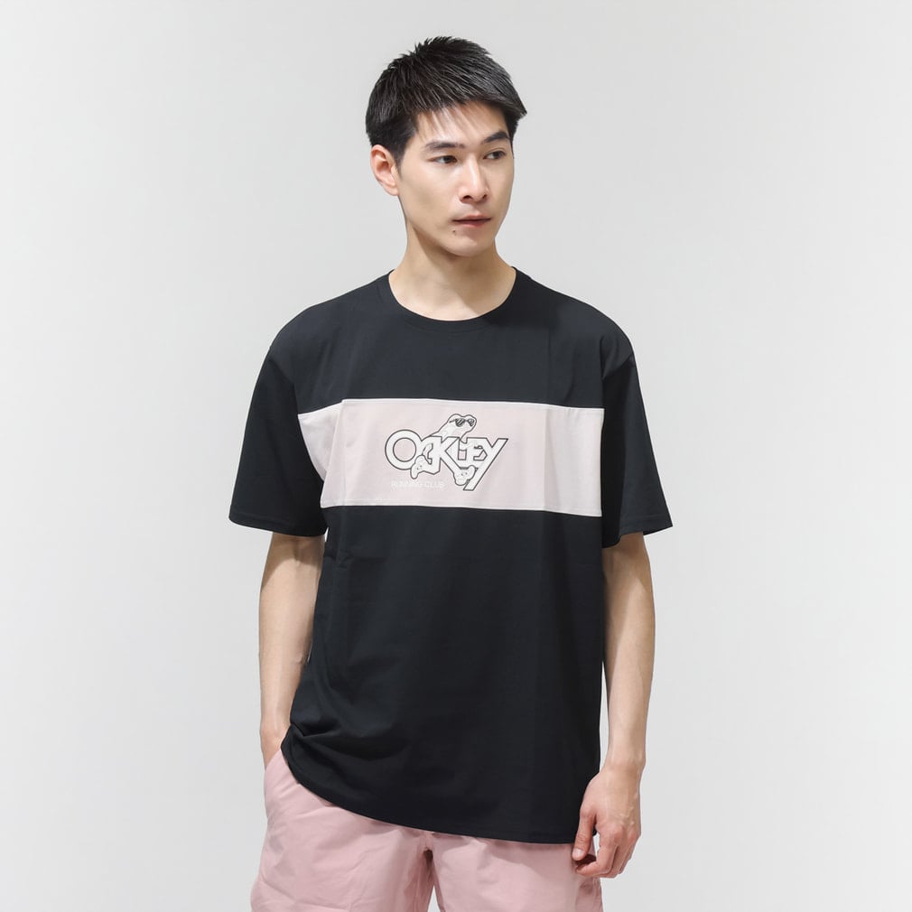 PURSUIT BLOCK TEE 4.0(ブラック×ペールピンク-S)