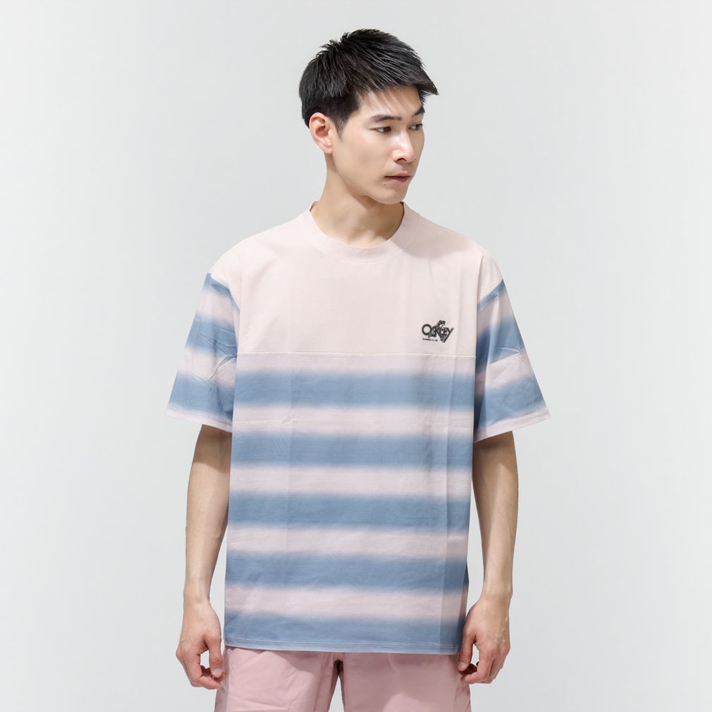 オークリー メンズ 陸上/ランニングウェア 半袖Tシャツ PURSUIT STRIPE