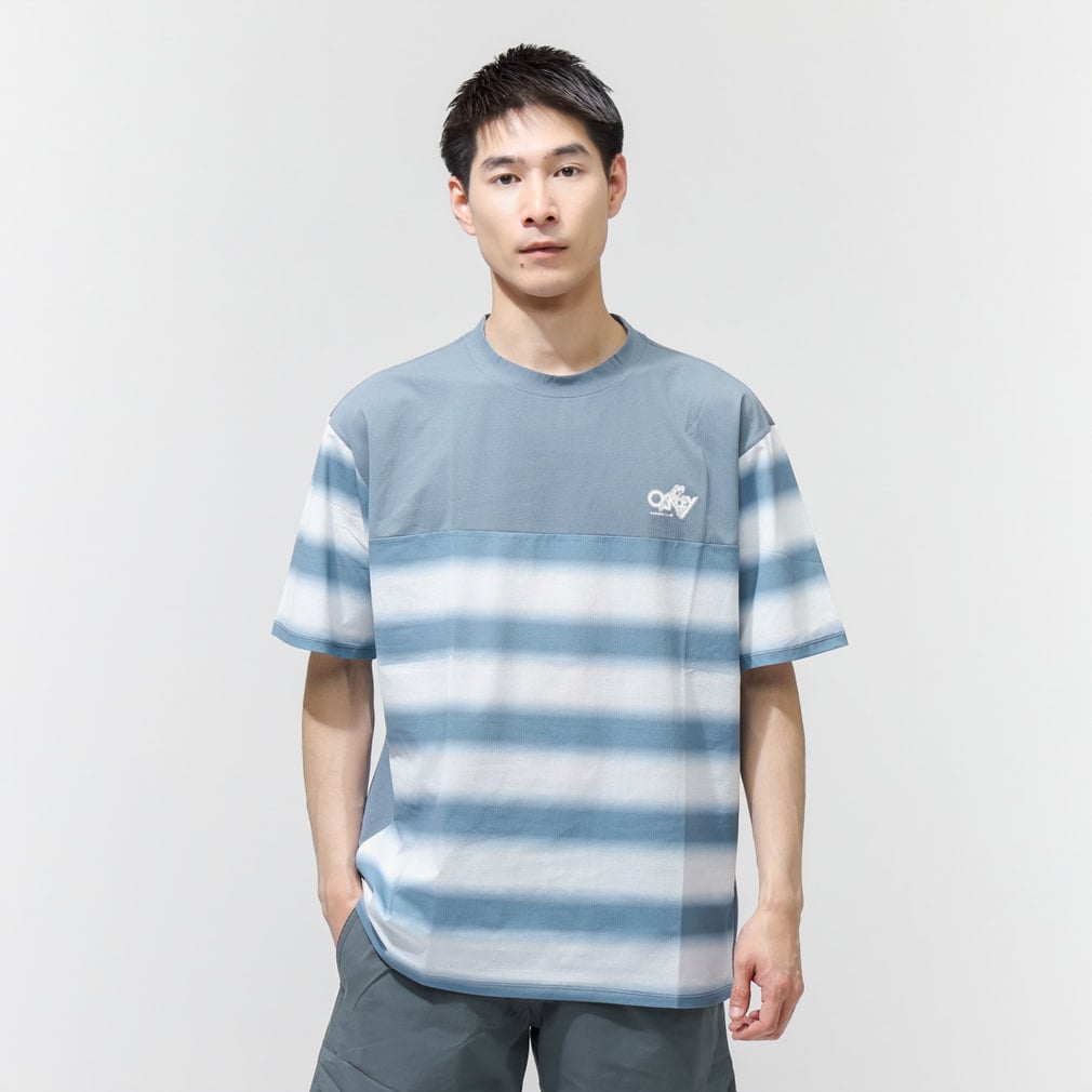 オークリー メンズ 陸上/ランニングウェア 半袖Tシャツ PURSUIT STRIPE
