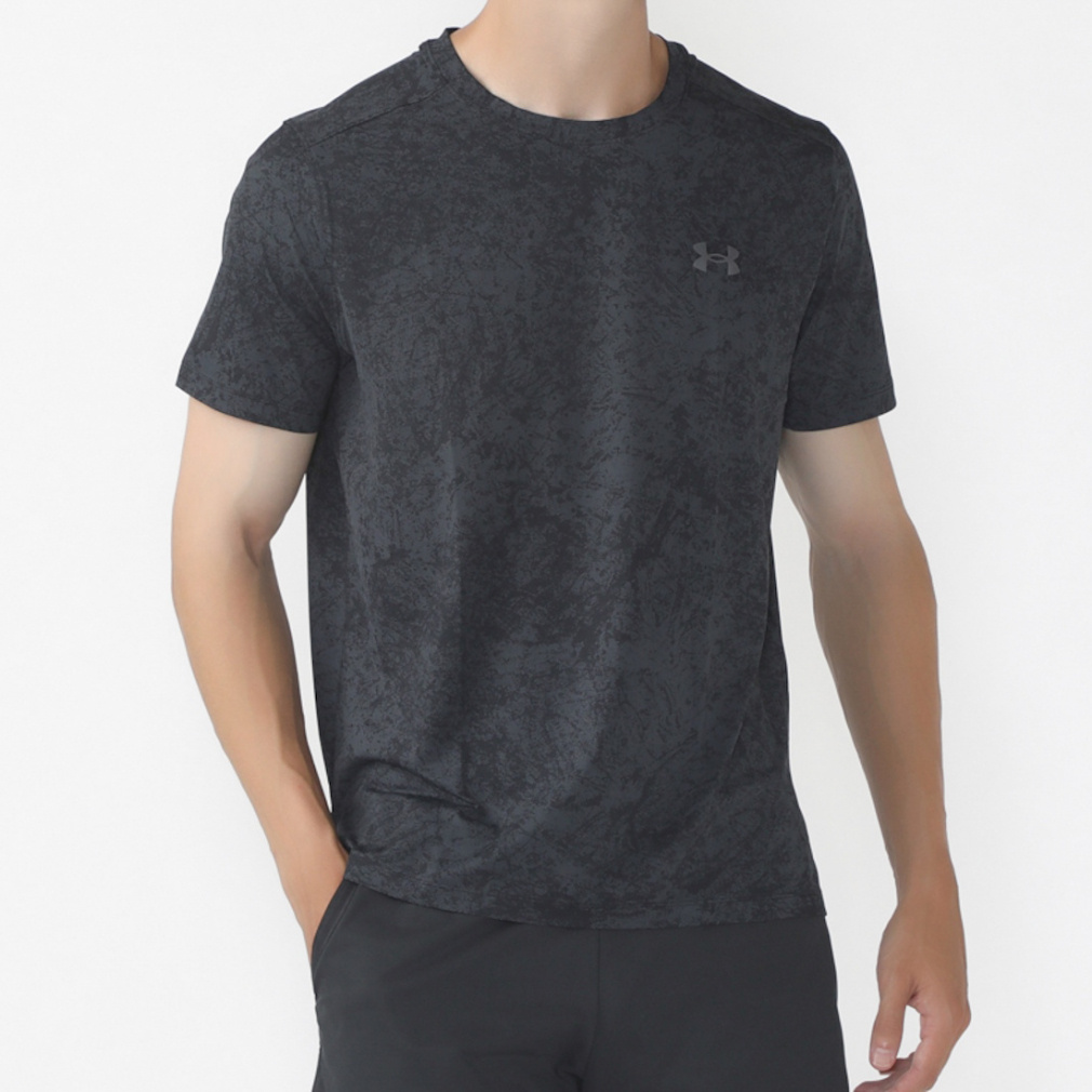 アンダーアーマー メンズ 陸上/ランニング 半袖Tシャツ UAローンチ エリート ウォッシュ ショートスリーブTシャツ 1382615 : ブラック UNDER ARMOUR