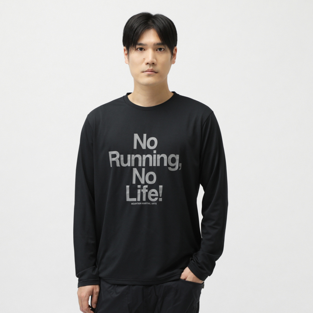 マウンテンマーシャルアーツ メンズ 陸上/ランニング 長袖Tシャツ NRNL Long Tee MMA22-03AP : ブラック Mountain Martial Arts