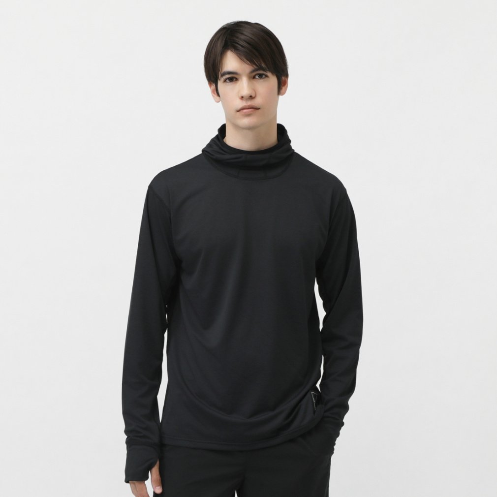 マウンテンマーシャルアーツ メンズ 陸上/ランニング 長袖Tシャツ Running Balaclava Hoodie MMA22-05AP : ブラック Mountain Martial Arts