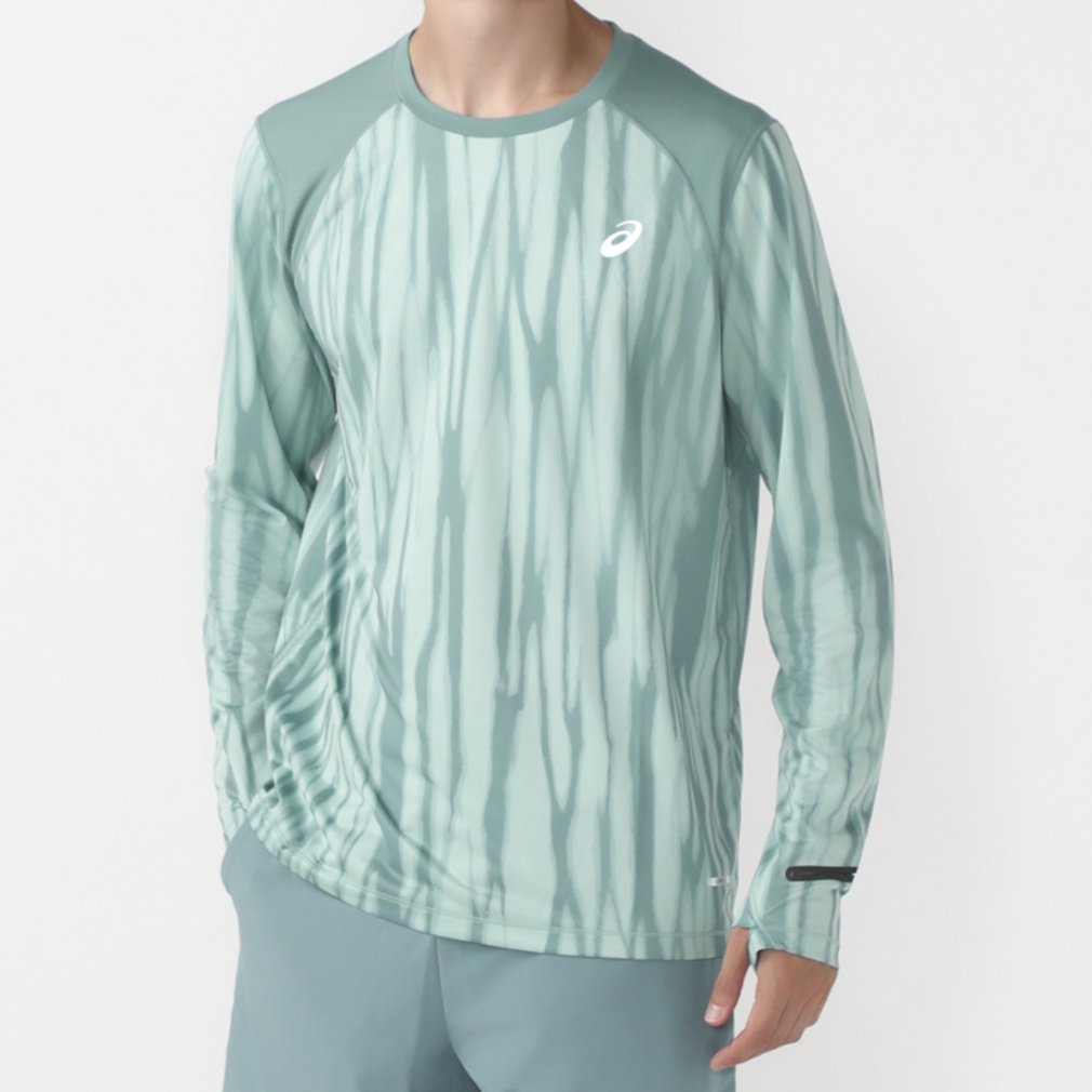 AVbNX Y /jO TVc ROAD ALL OVER PRINT LS TOP 2011D099 : O[ asics