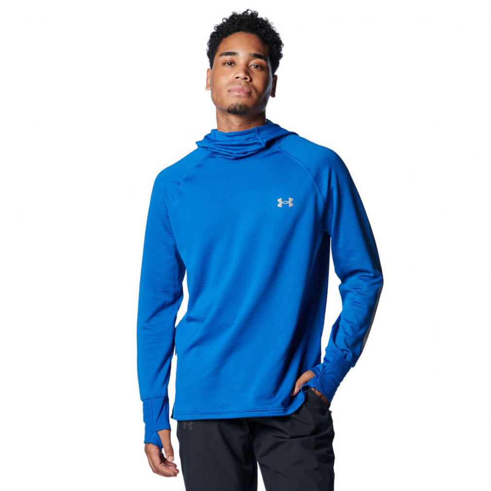 アンダーアーマー メンズ 陸上/ランニング 長袖Tシャツ UAローンチ エリート フーディー 1386675 : ブルー UNDER ARMOUR