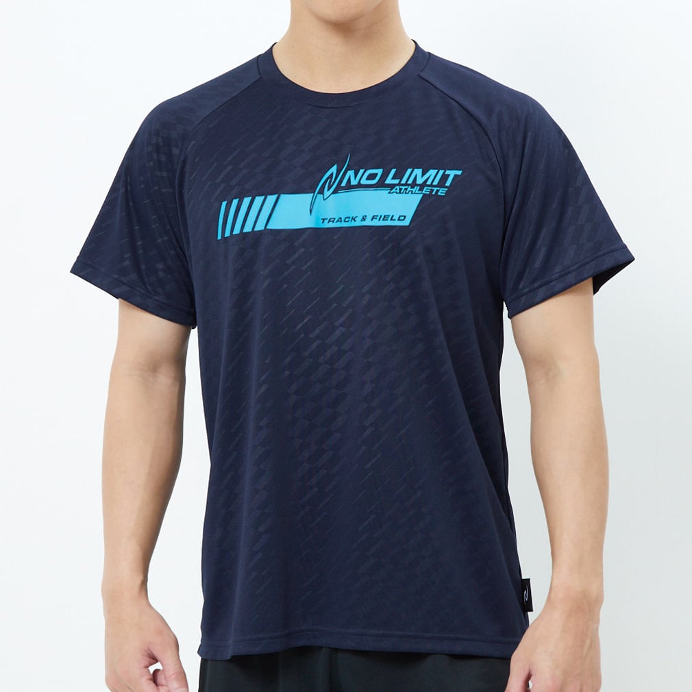 ニシ メンズ 陸上/ランニングウェア 半袖Tシャツ UVカットエンボスT
