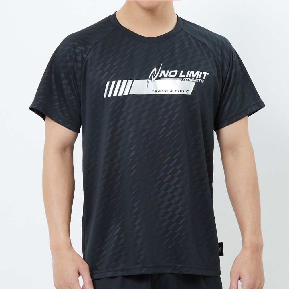 ニシ メンズ 陸上/ランニングウェア 半袖Tシャツ UVカットエンボスT