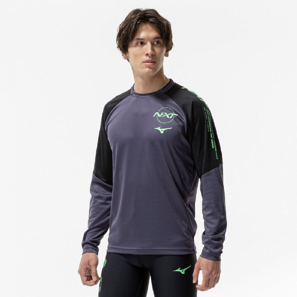 ミズノ メンズ 陸上/ランニング 長袖Tシャツ N-XTロングTシャツ(長袖) U2MAC502 MIZUNO