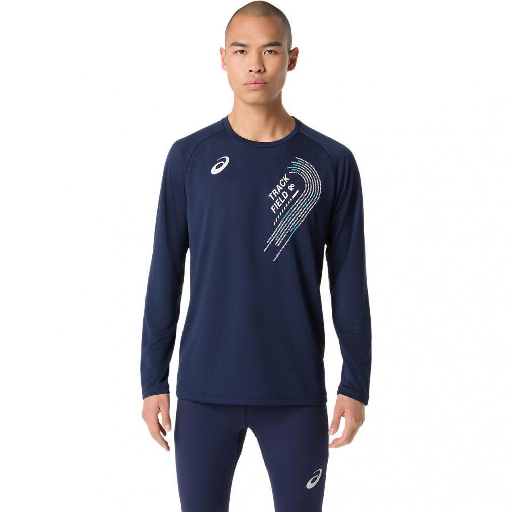 アシックス メンズ 陸上競技/ランニング ウェア 長袖Tシャツ トラック