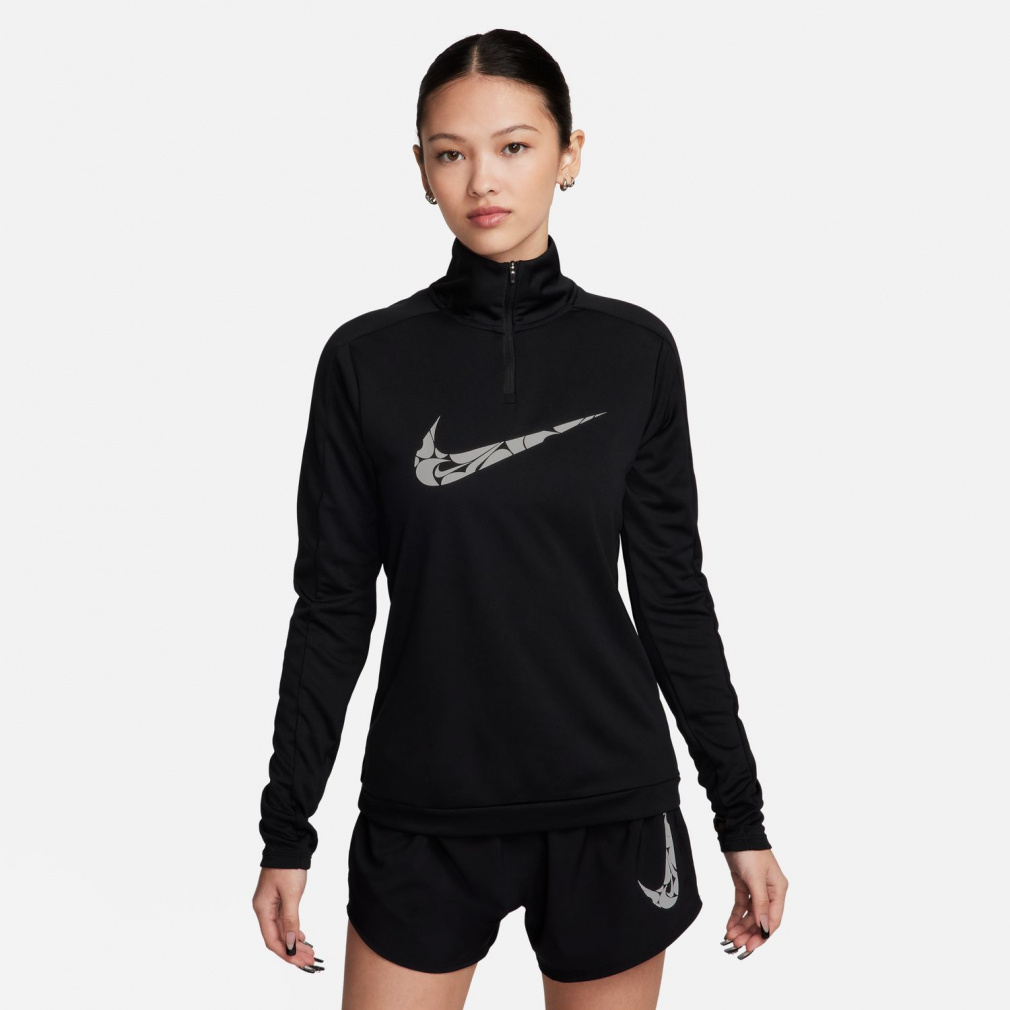 NIKE - 希少サイズ　ナイキ スウッシュ ラン ウィメンズ 1/4ジップ ランニング ウィメンズ スウッシュ Dri-FIT 1/4ジップ ミッド レイヤー