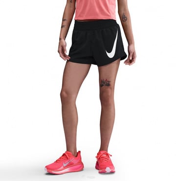ワン スウッシュ ウィメンズ Dri-FIT ミッドライズ ルーズ 8cm ランニングショートパンツ (インナー付き)