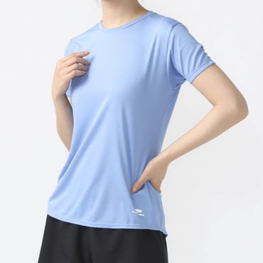 ランニング 無地半袖Tシャツ UPF50+(ブルー-S)