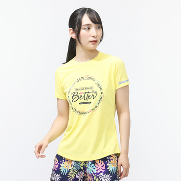 アイドライUVカットランニング半袖Tシャツ(イエロー-XL)