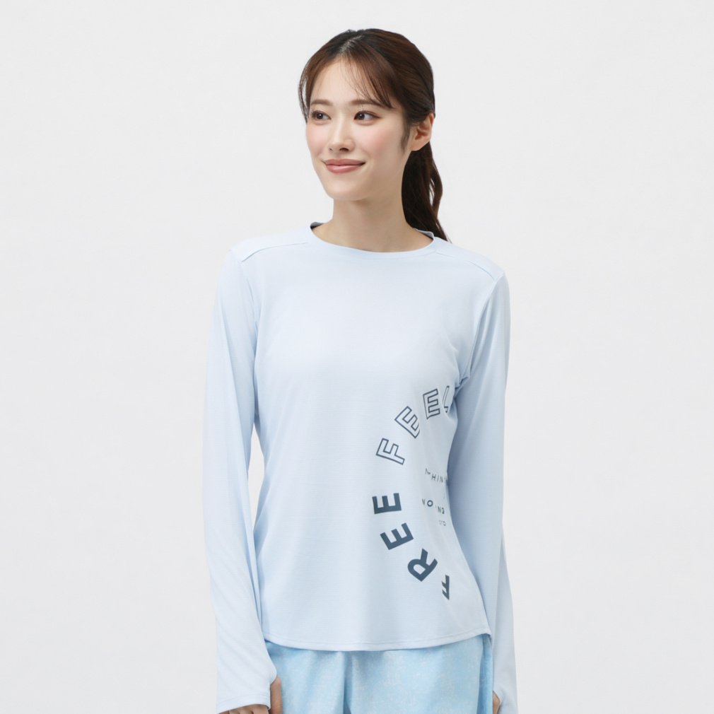 ティゴラ レディス 陸上/ランニング 長袖Tシャツ サイドロゴグラフィック TR-3R2255TL アイドライ 速乾 TIGORA