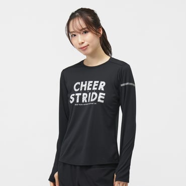 ランニング レディスグラフィック長袖Tシャツ