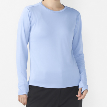 レディース無地長袖Tシャツ UPF50+