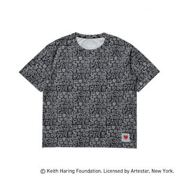 ランニング半袖Tシャツ 総柄 キースへリング