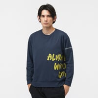 ランニング メンズメッセージロゴ長袖Tシャツ