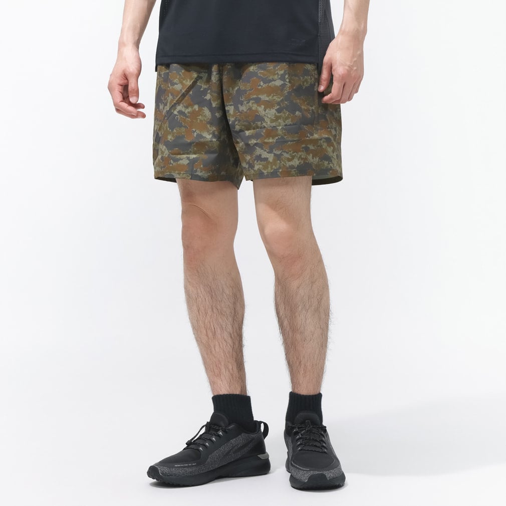 マルチポケットランニングショーツ(ダークグレー×ブラウン-S)