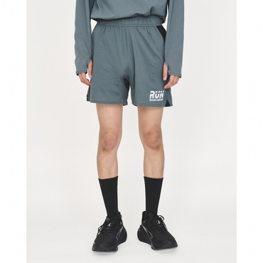 BEAMS DESIGN ランニングショーツ(グレー-XL)